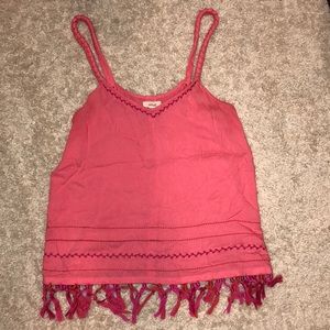 pink aerie strap shirt